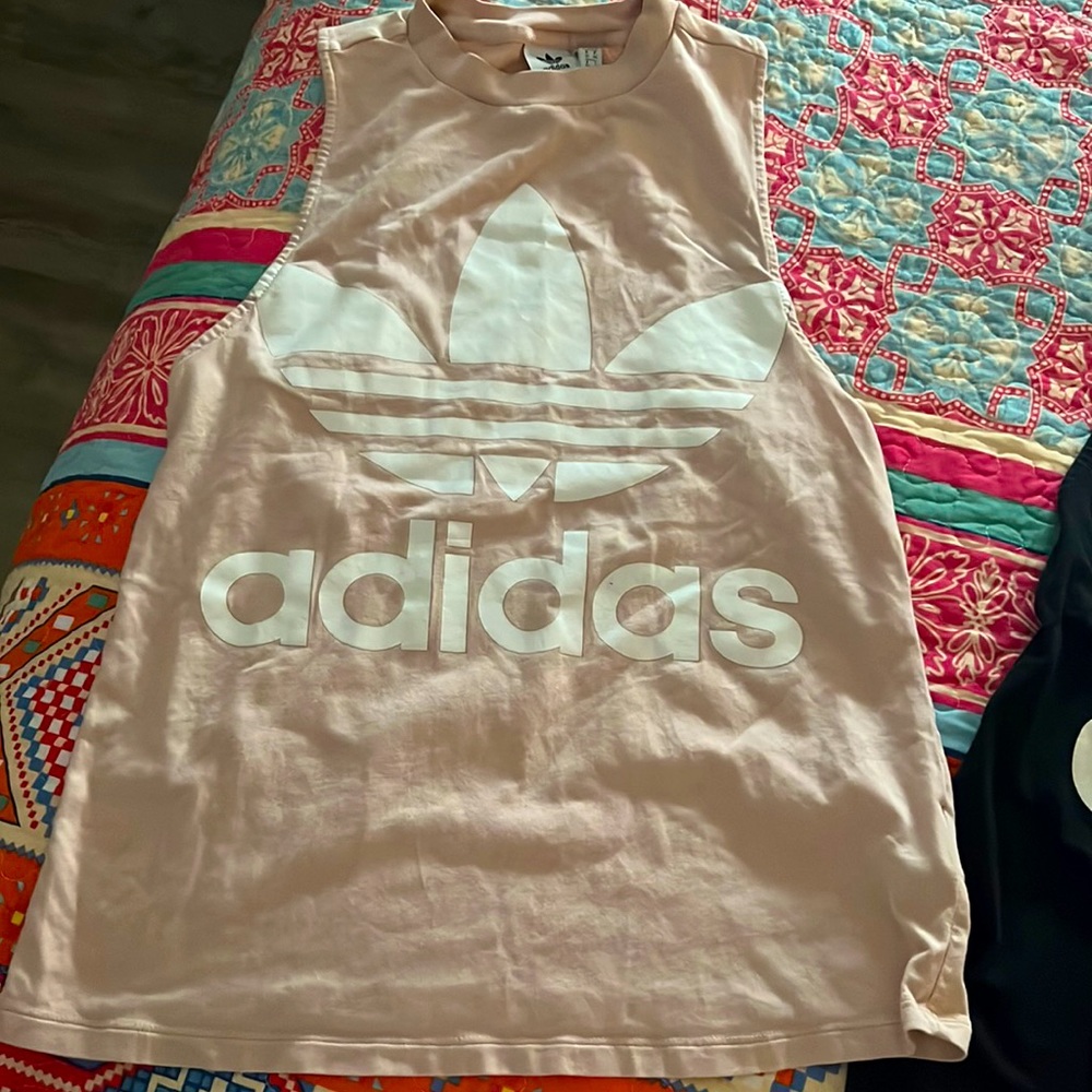 Blush pink adidas tank xs